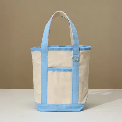 Fashnzfab Small Multi Purpose Canvas Tote Bag In Blue