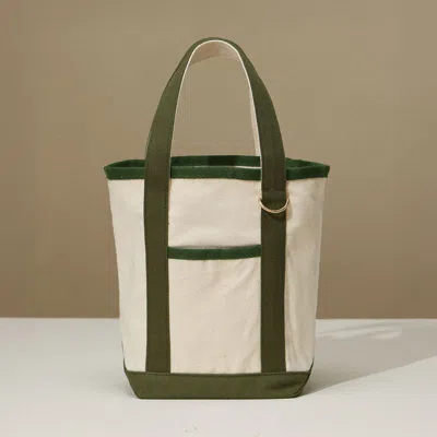 Fashnzfab Small Multi Purpose Canvas Tote Bag In Green