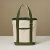 Fashnzfab Small Multi Purpose Canvas Tote Bag In Green