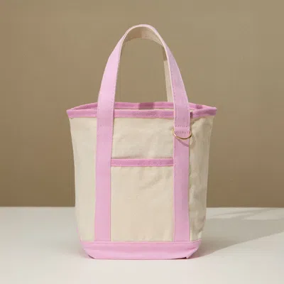 Fashnzfab Small Multi Purpose Canvas Tote Bag In Pink