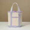 Fashnzfab Small Multi Purpose Canvas Tote Bag In Purple