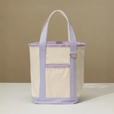 Fashnzfab Small Multi Purpose Canvas Tote Bag In Purple