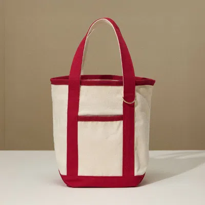 Fashnzfab Small Multi Purpose Canvas Tote Bag In Red