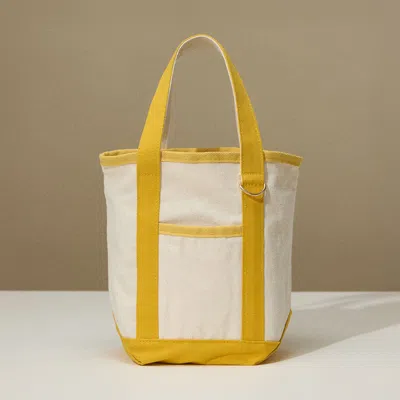 Fashnzfab Small Multi Purpose Canvas Tote Bag In Yellow