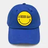 Fashnzfab Smile A Good Day Message Baseball Cap In Blue