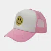 Fashnzfab Smile Accented Mesh Back Baseball Cap In Pink