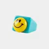 Fashnzfab Smile Accented Resin Ring - Turquoise In Blue
