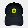 Fashnzfab Smile Accented Solid Baseball Cap In Black