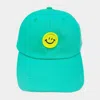 Fashnzfab Smile Accented Solid Baseball Cap In Green