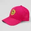 Fashnzfab Smile Accented Solid Baseball Cap In Red
