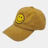 Fashnzfab Smile Face Patch Vintage Baseball Cap In Yellow