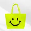 Fashnzfab Smile Face Printed Transparent Tote Bag / Shoulder Bag In Green