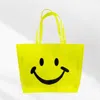 Fashnzfab Smile Face Printed Transparent Tote Bag / Shoulder Bag In Yellow