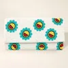 Fashnzfab Smile Flower Seed Beaded Clutch / Crossbody Bag In Blue