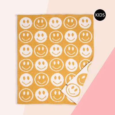Fashnzfab Smile Patterned Reversible Kids Throw Blanket