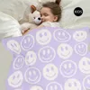 Fashnzfab Smile Patterned Reversible Kids Throw Blanket