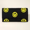 Fashnzfab Smile Patterned Seed Beaded Clutch / Crossbody Bag In Black