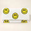 Fashnzfab Smile Patterned Seed Beaded Clutch / Crossbody Bag In White