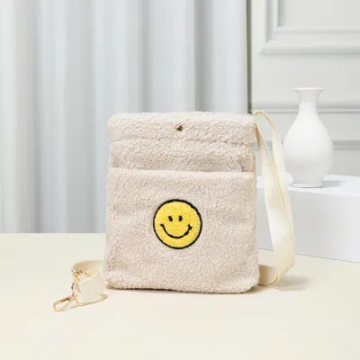 Fashnzfab Smile Pointed Sherpa Rectangle Crossbody Bag In Multi