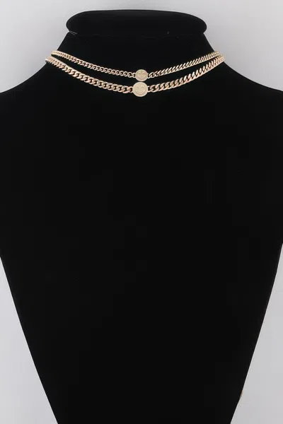 Fashnzfab Smiley Face Duo Choker Necklace In Silver