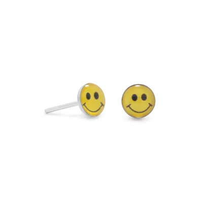 Fashnzfab Smiley Face Earrings In Multi