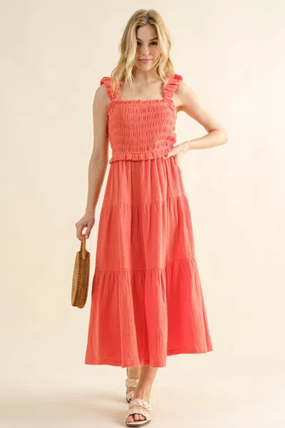 Fashnzfab Smocked Ruffled Tiered Dress In Multi