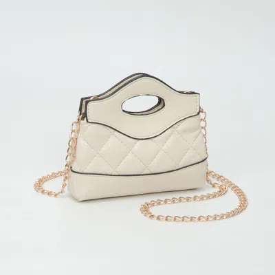 Fashnzfab Smooth Faux Leather Mini Quilted Handbag Crossbody Bag In Multi