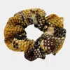 Fashnzfab Snake Print Scrunchie Hairband In Yellow