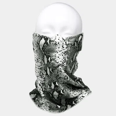 Fashnzfab Snake Print Seamless Face Tube Mask / Scarf In Gray