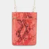 Fashnzfab Snake Skin Crossbody Bag In Red