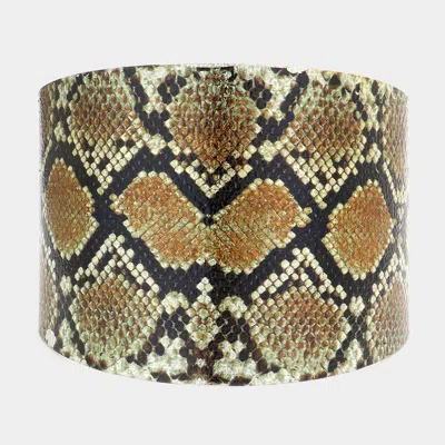 Fashnzfab Snake Skin Cuff Bracelet Black, Brown