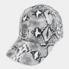 Fashnzfab Snake Skin Patterned Baseball Cap In White