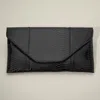 Fashnzfab Snake Skin Patterned Envelope Clutch / Shoulder Bag In Black