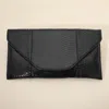 Fashnzfab Snake Skin Patterned Envelope Clutch / Shoulder Bag In Black