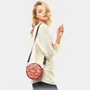 Fashnzfab Snake Skin Print Round Crossbody Bag / Belt Bag In Multi