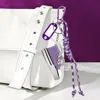 Fashnzfab Sneakers Name Tag Braided Thread Keychain / Bag Charm In Purple