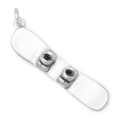 Fashnzfab Snowboard Charm In Pink