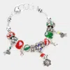Fashnzfab Snowflake Bear Charm Multi Beaded Bracelet Multi In Multi