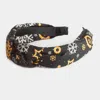 Fashnzfab Snowflake Burnout Knot Headband In Black