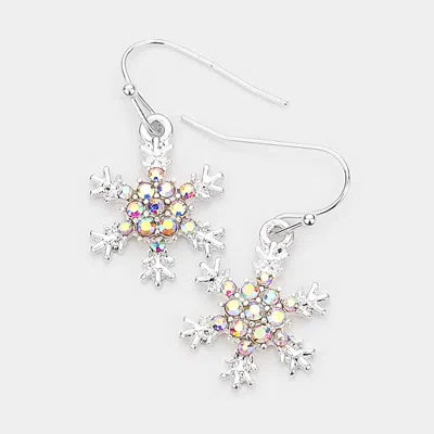 Fashnzfab Snowflake Dangle Earrings In Multi