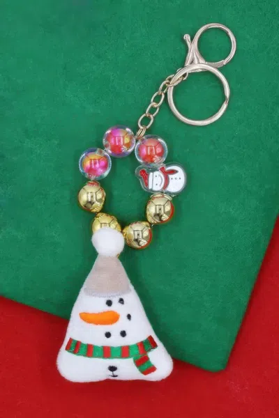 Fashnzfab Snowy Season Christmas Keychain Ornament In Multi