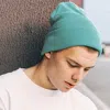 Fashnzfab Soft Basic Beanie Hat In White