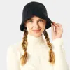Fashnzfab Soft Cable Knit Solid Bucket Hat In Black