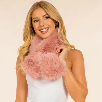 Fashnzfab Soft Faux Fur Plush Wrap Scarf In Multi