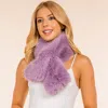 Fashnzfab Soft Faux Fur Plush Wrap Scarf In Purple