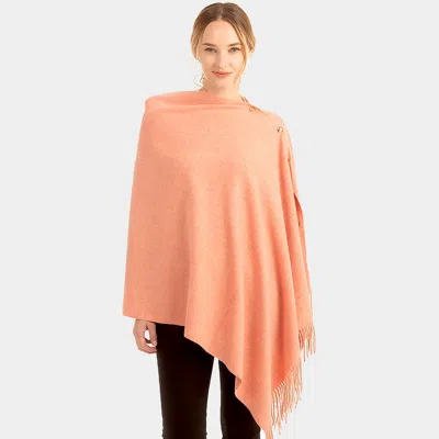 Fashnzfab Soft Feel Texture Solid Cape / Scarf In Pink
