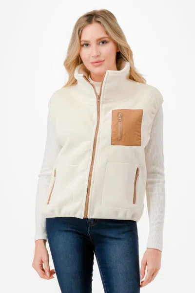 Fashnzfab Soft Fleece Vest In Multi