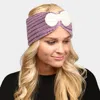 Fashnzfab Soft Knit Bow Headband In Pink