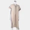 Fashnzfab Soft Knit Tassel Fringe Half Sleeves Poncho In Gray