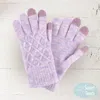 Fashnzfab Soft Knit Touch Smart Gloves In Purple